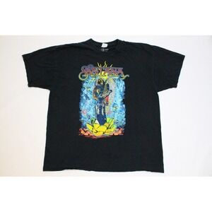 Santana Luminosity Tour 2016 Black Graphic T-Shirt Mens 2XL Concert Tee
